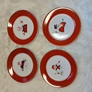 SET OF FOUR CHRISTMAS PLATES